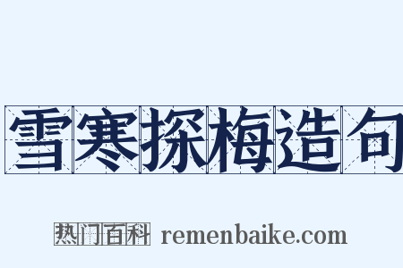 雪寒探梅造句是什么意思的图片